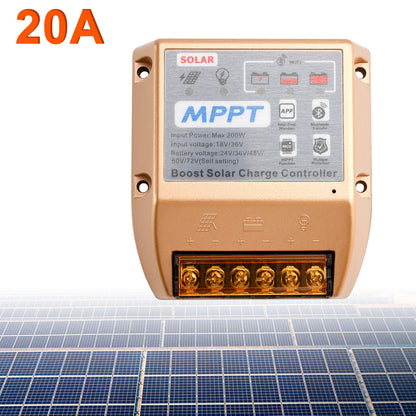 Regolatore solare MPPT Boost 10A/20A/30A 24V36V48V60V72V APP mobile Controllo intelligente