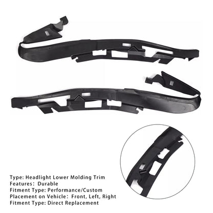 Modanatura inferiore del faro anteriore per paraurti anteriore (2 pezzi) per BMW Serie 5 F10 F18 10-14