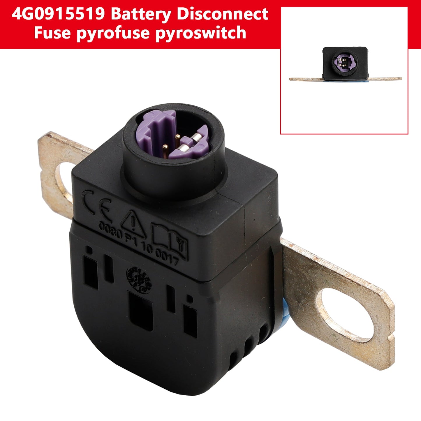 4G0915519 Fusibile di scollegamento della batteria pirofusibile pirointerruttore per VW Audi 2011-2014