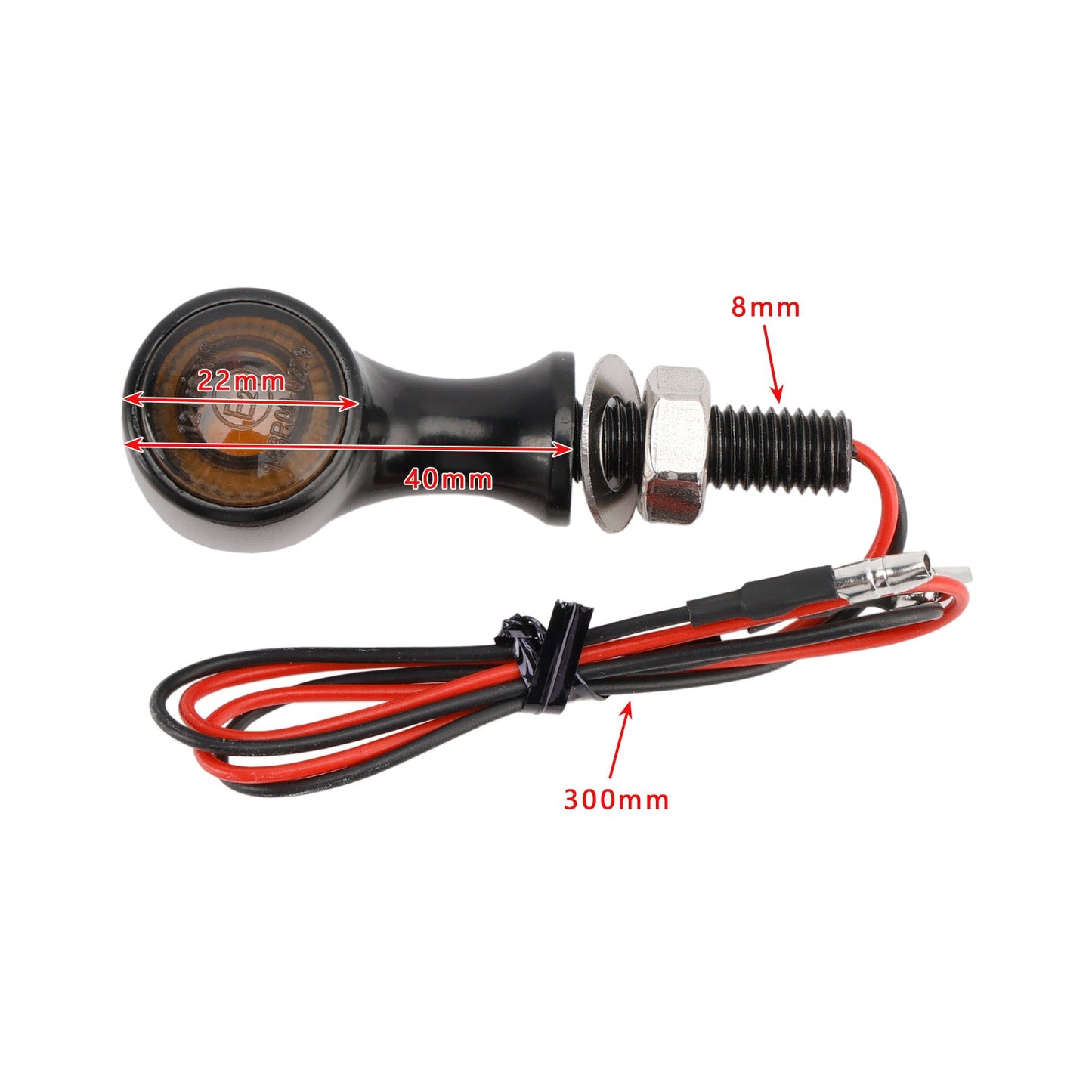 Indicatore di direzione a LED da 12 V, 8 mm, universale per moto Suzuki