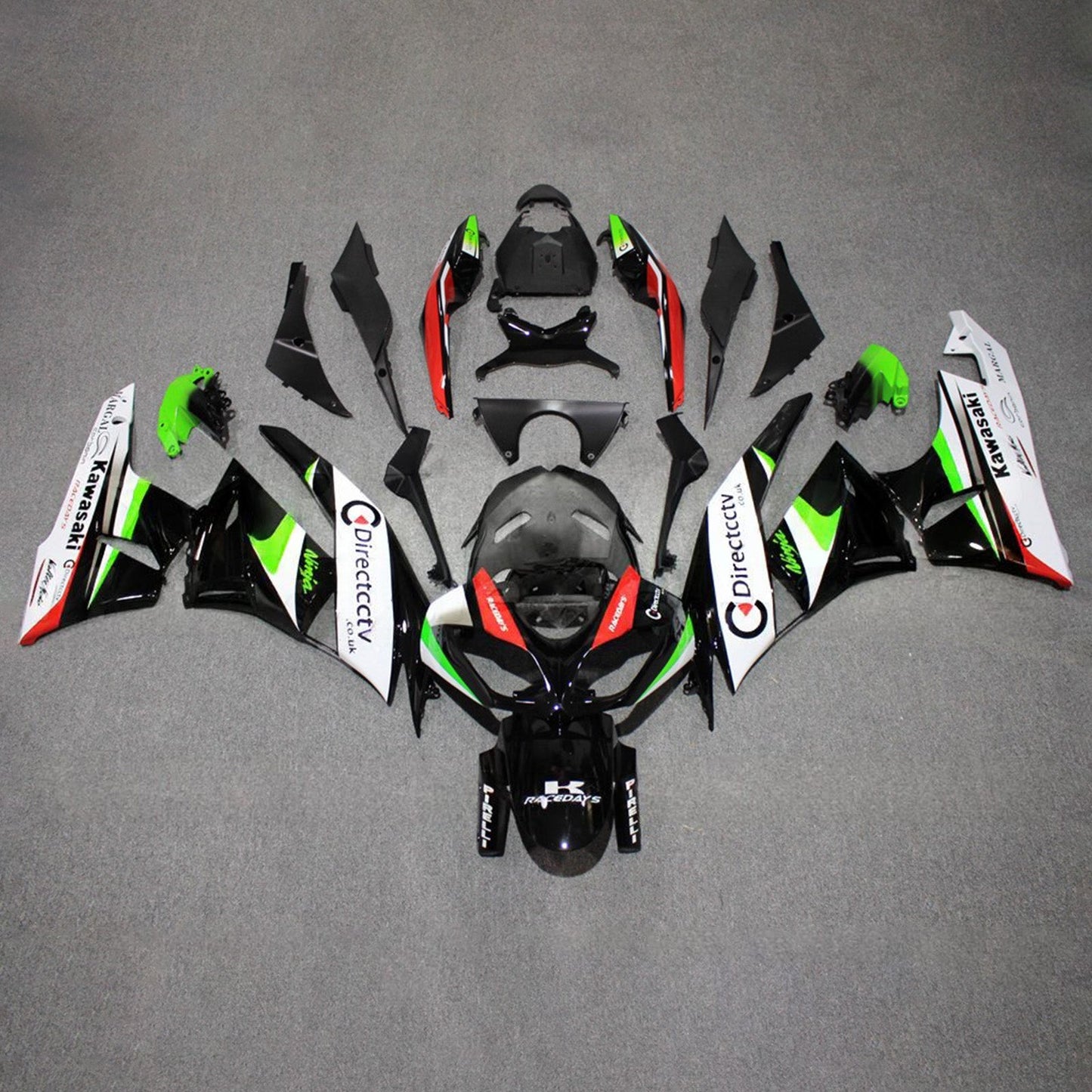Kit carenatura iniezione in plastica ABS adatto per Kawasaki ZX6R 636 2009-2012