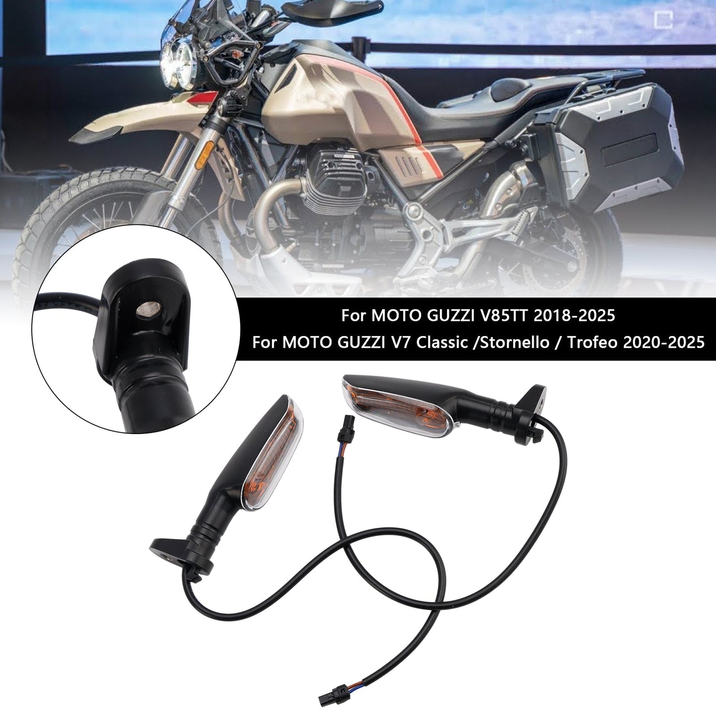 Indicatori di direzione Lampada spia per MOTO GUZZI V7 V9 V100 V85TT Stelvio