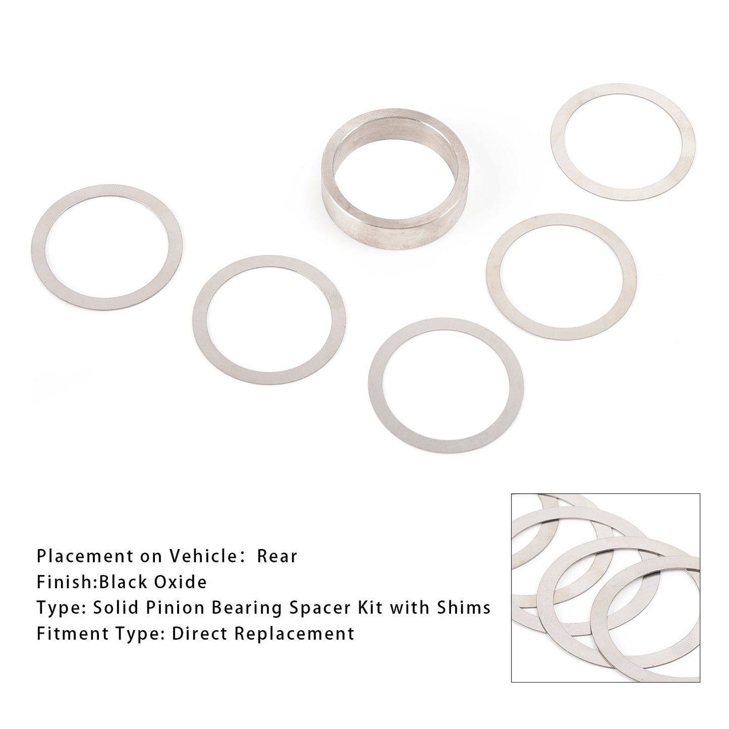 Kit distanziale per cuscinetto pignone pieno da 9 pollici con spessori 9190920 per Ford