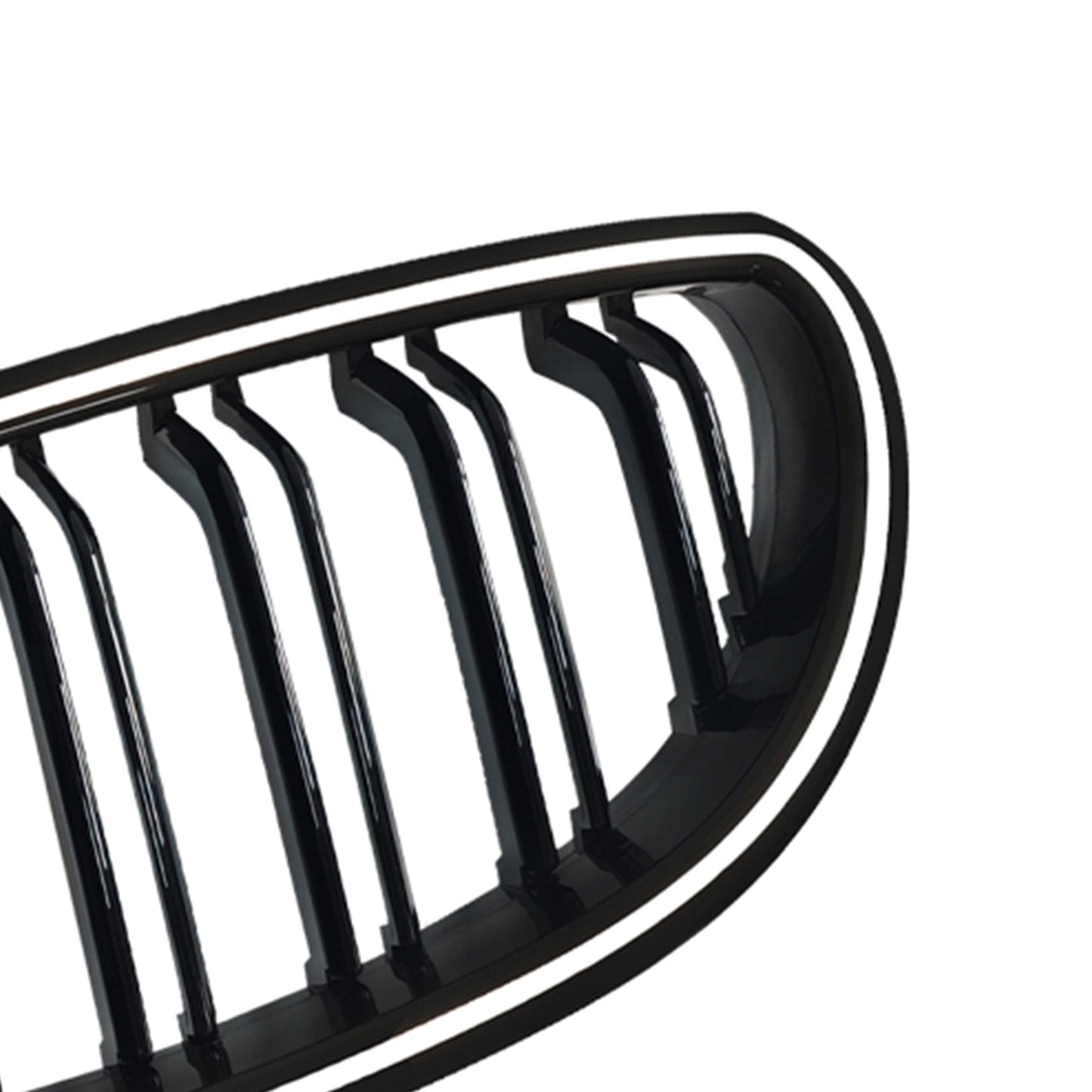 Griglia anteriore sportiva a doppio rene nera lucida per BMW Serie 5 Touring E61 520i 523i 525i 528i 530i 535i 540i 545i 550i (2 pezzi) dal 2004 al 2009.