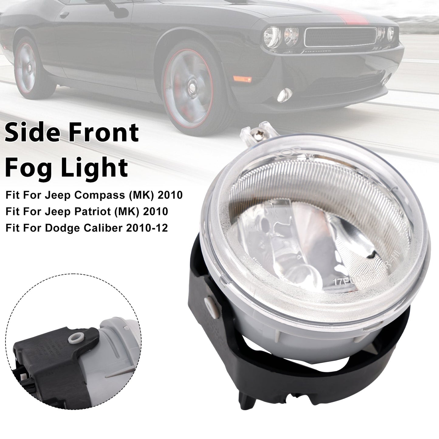 1 pz. Fendinebbia anteriore per Jeep Compass Dodge Charger Caliber 5182025AA