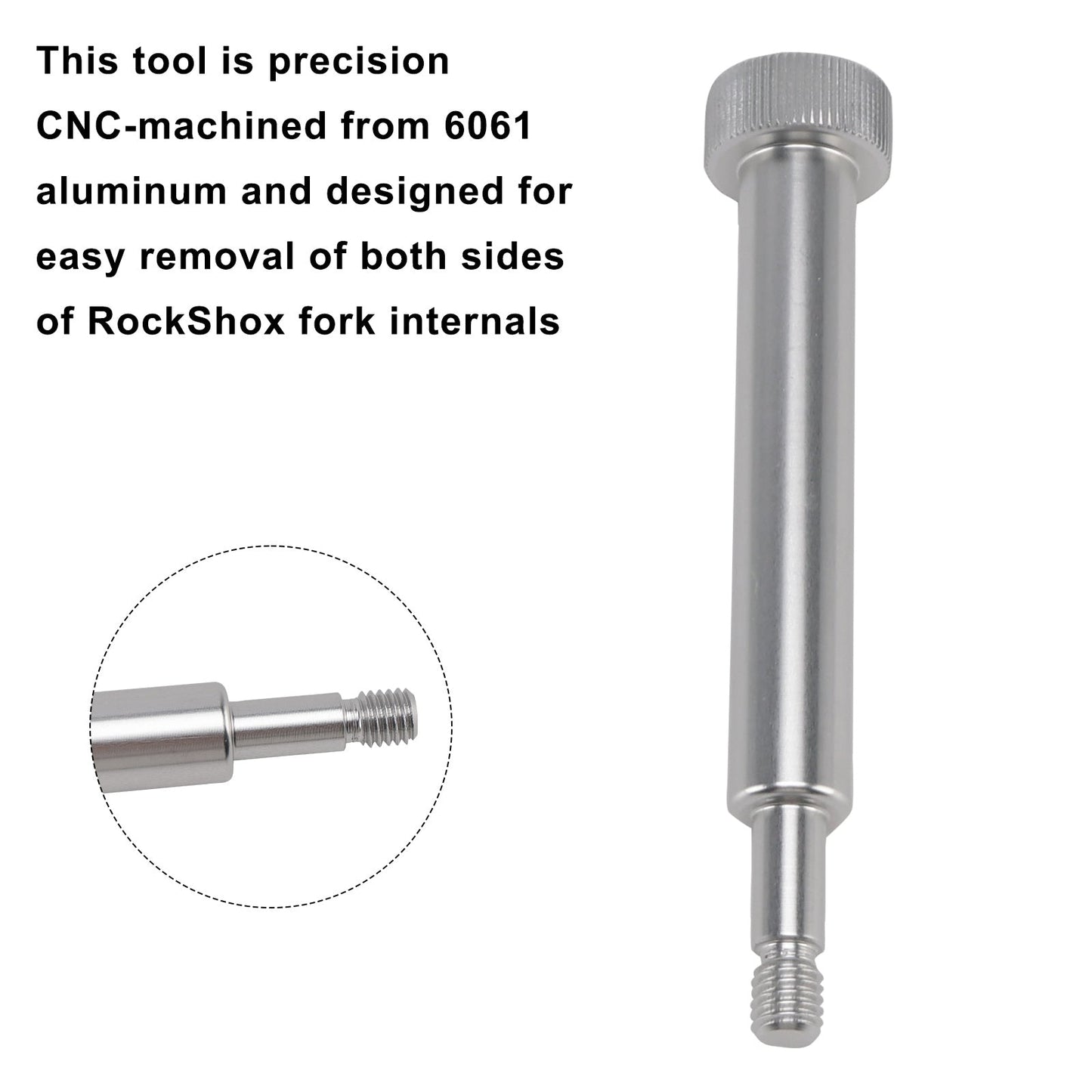 Strumento di rimozione della gamba inferiore della forcella - Punzone filettato per rimuovere il lato molla/ammortizzatore per Rockshox