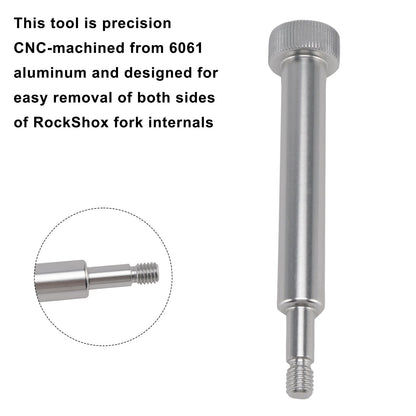 Strumento di rimozione della gamba inferiore della forcella - Punzone filettato per rimuovere il lato molla/ammortizzatore per Rockshox