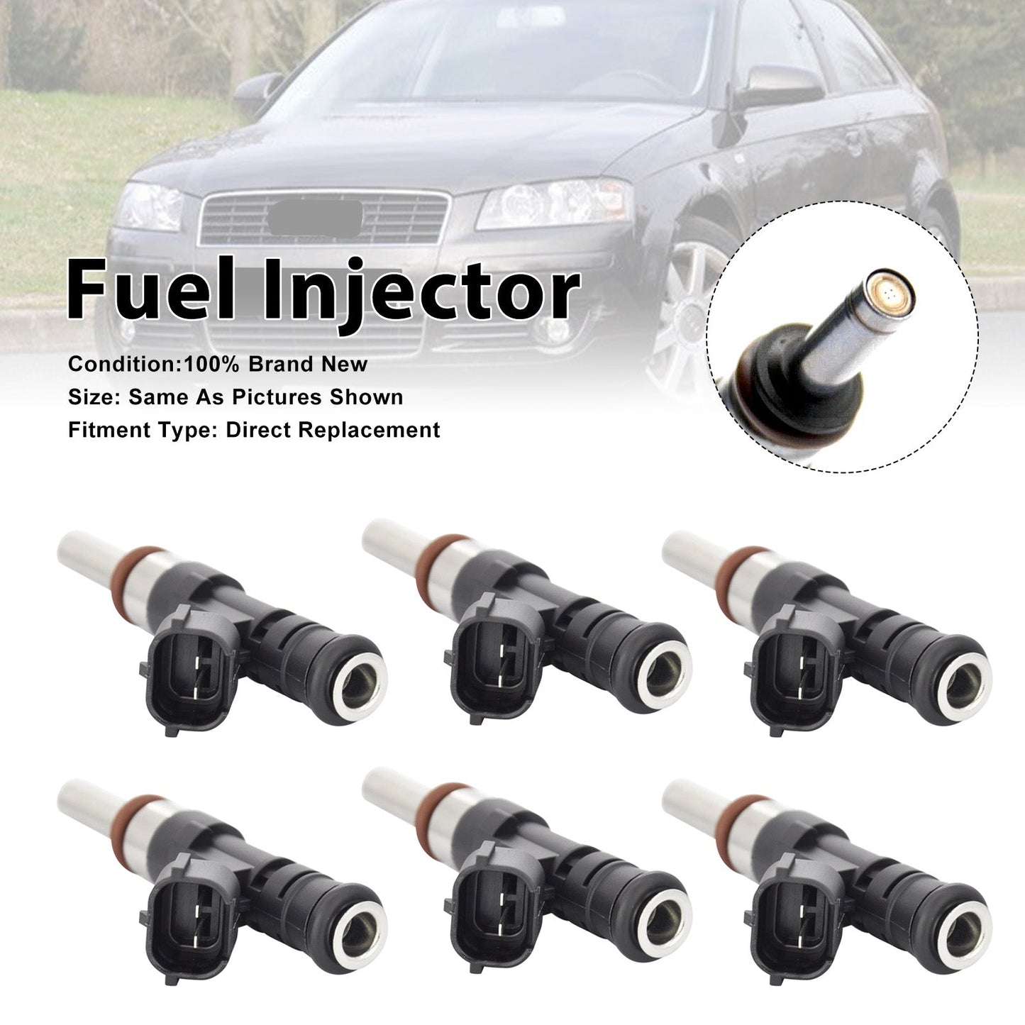Iniettori di carburante a 6 pezzi per Volkswagen Eos 3.2L V6 (anni 2007-2008) 0280158121
