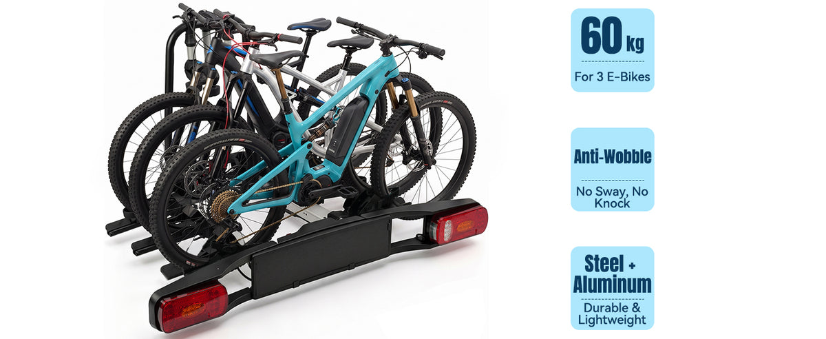 Portabiciclette per 3 e-bike