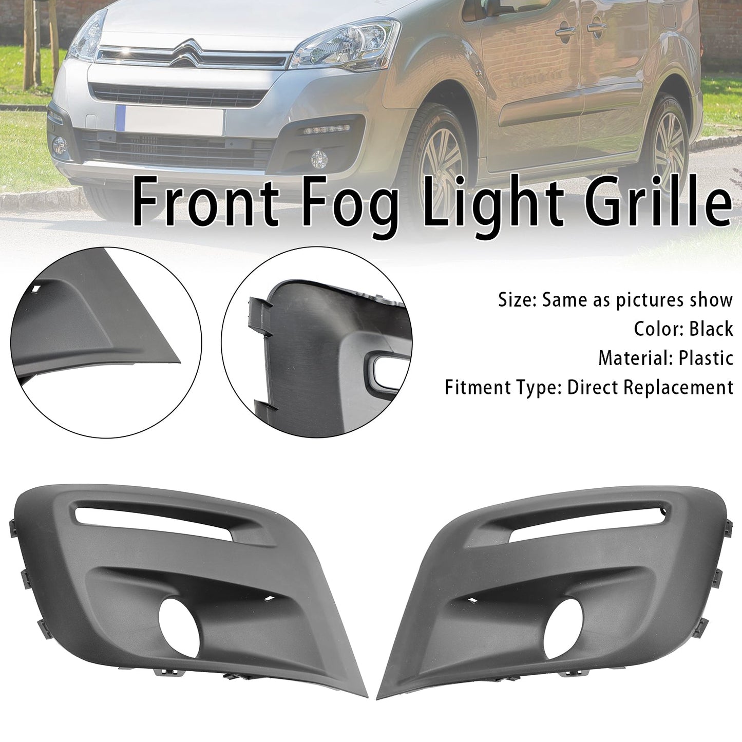 Griglia 2015-2018 del fendinebbia del paraurti anteriore di Citroen Berlingo 1513564680 9810965777
