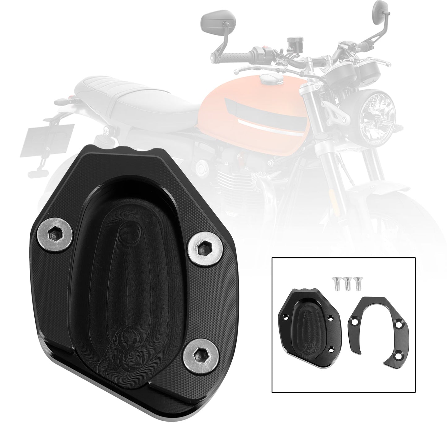 Imbottitura piastra allargata per cavalletto adatta per speed twin 1200 19-21 thruxton 1200/R 16-19