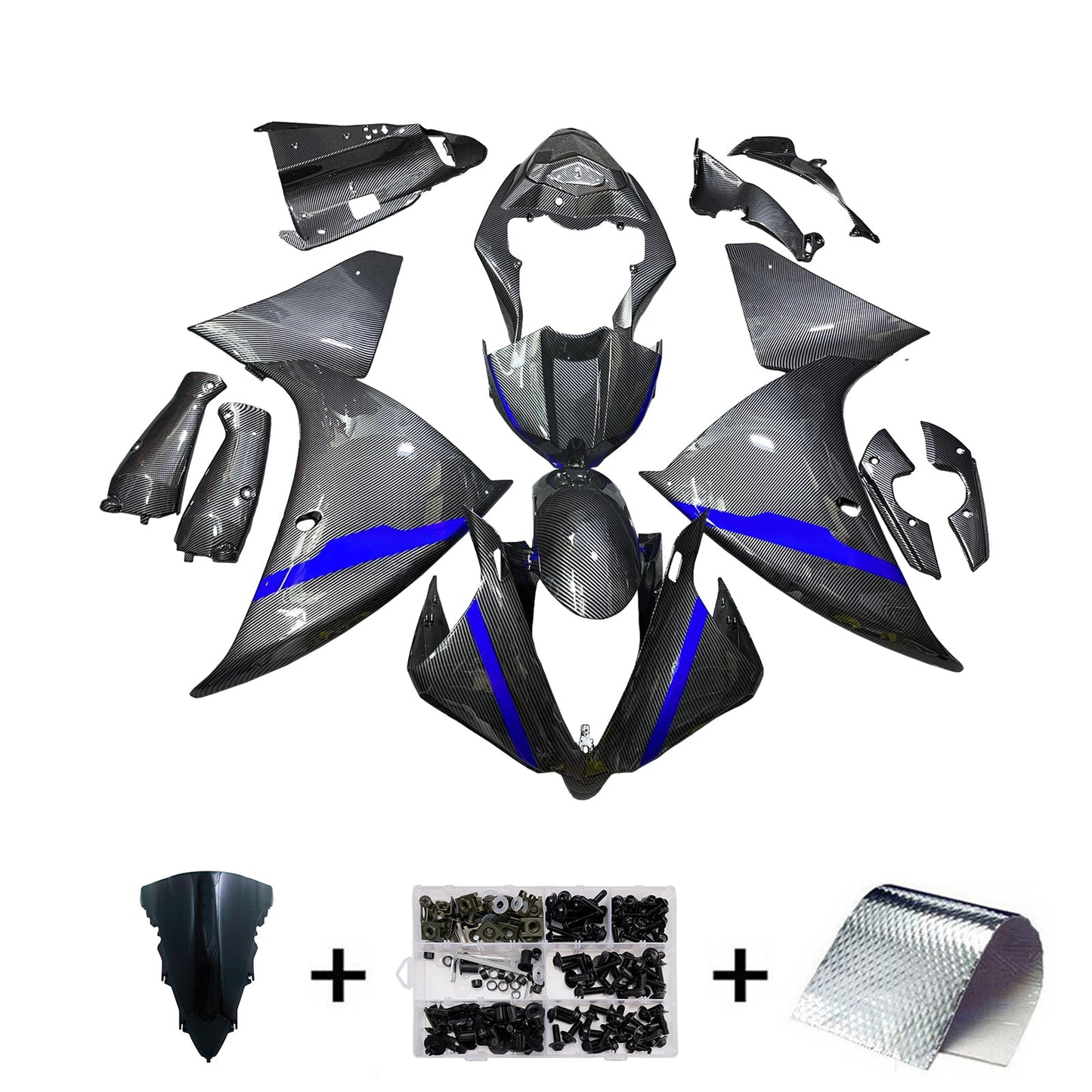 Kit carenatura iniezione plastica ABS per Yamaha YZFR1 YZF-R1 2012-2014
