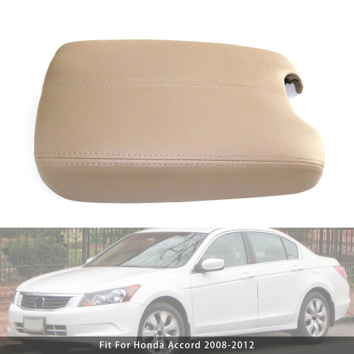 Coperchio della console centrale del bracciolo in pelle beige per Honda Accord 2008-2012