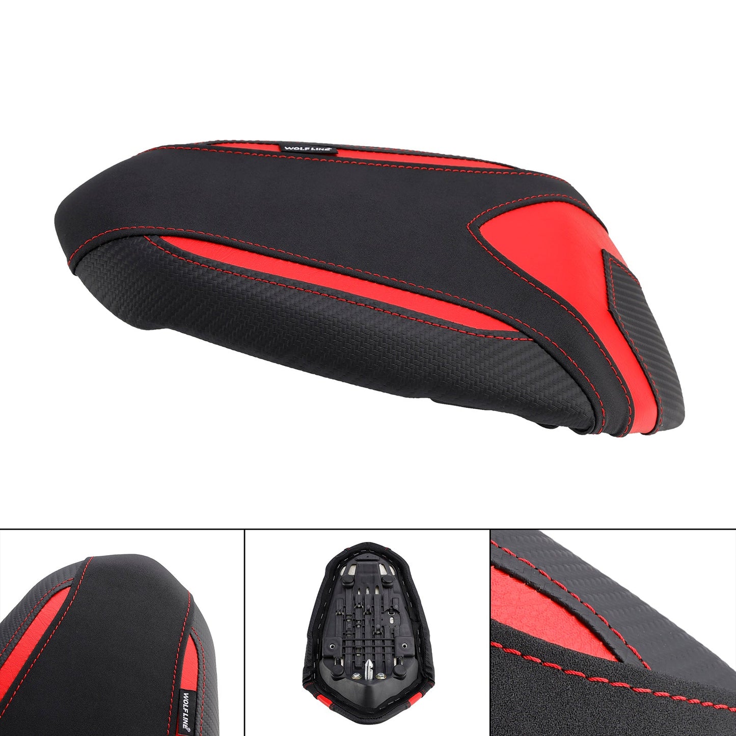 Cuscino per sedile passeggero posteriore Triumph Street Triple 765, 765S e 765R, in poliuretano, colore nero opaco, 2019-2024