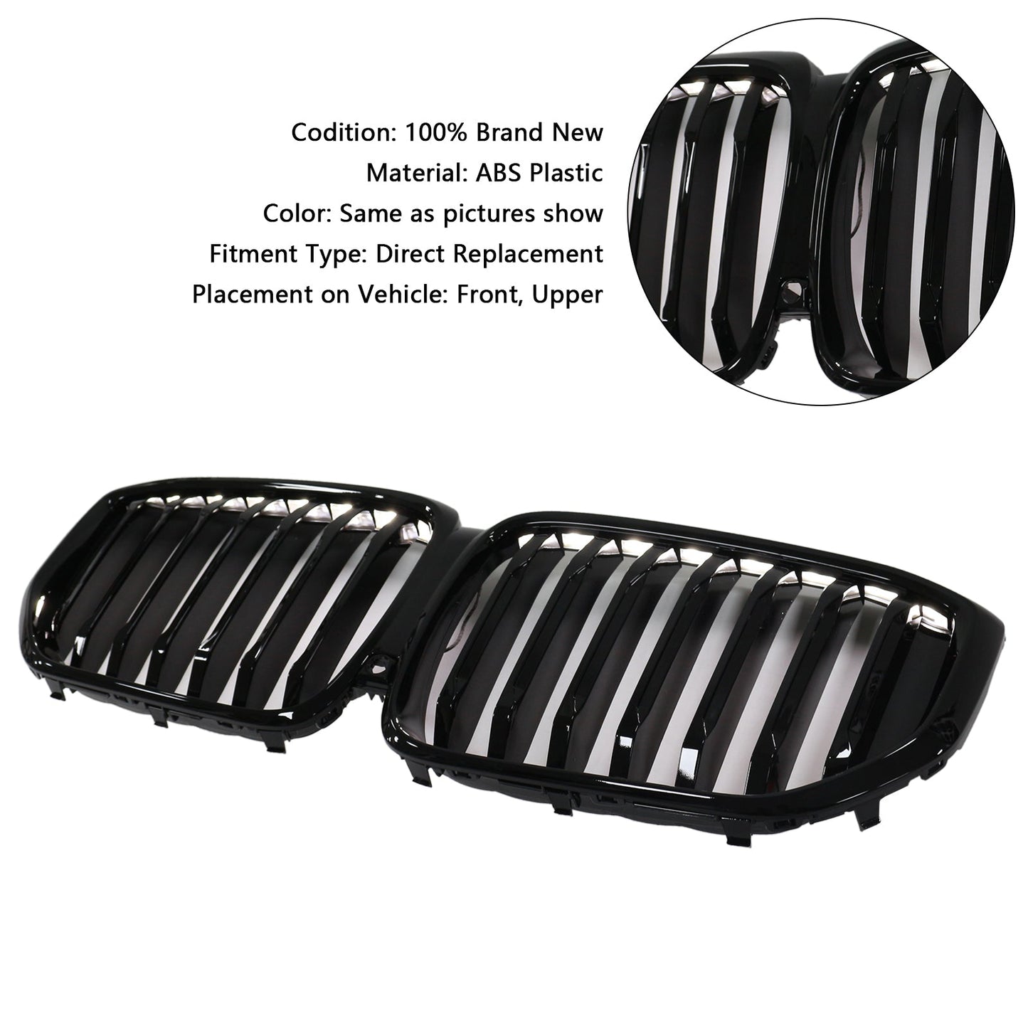 Griglia anteriore a rene nera lucida BMW X5 G05 M-Performance 2019-2022 51137454887
