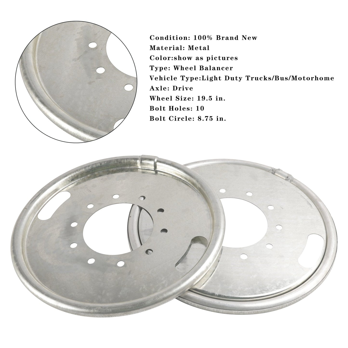 Equilibratrice per ruote F-450/F-550 2005+ 400-423 (SET DI 2)