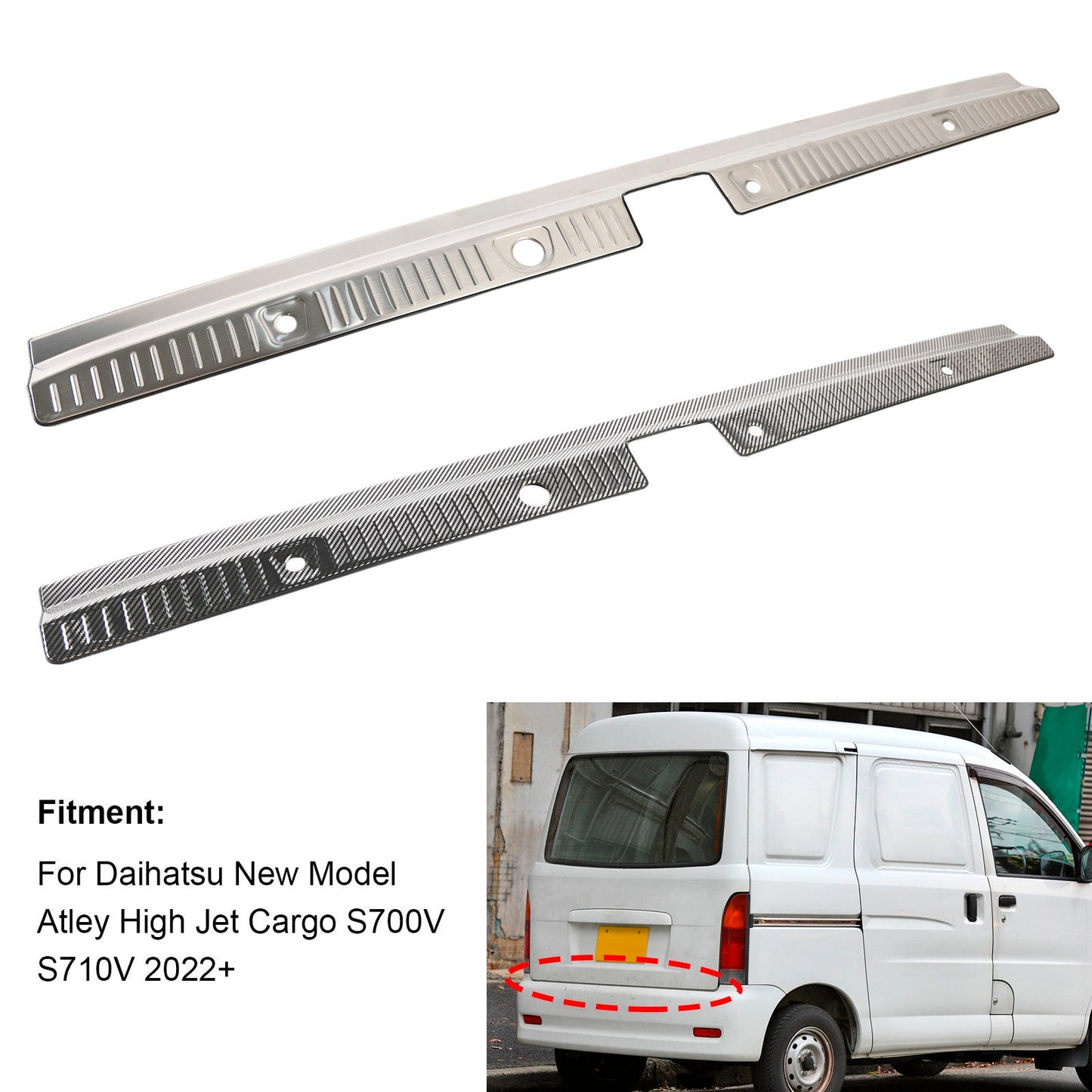 2022+ Daihatsu Nuovo Modello Atley High Jet Cargo S700V S710V Paraurti Posteriore Protezione Paraurti Passo Guard
