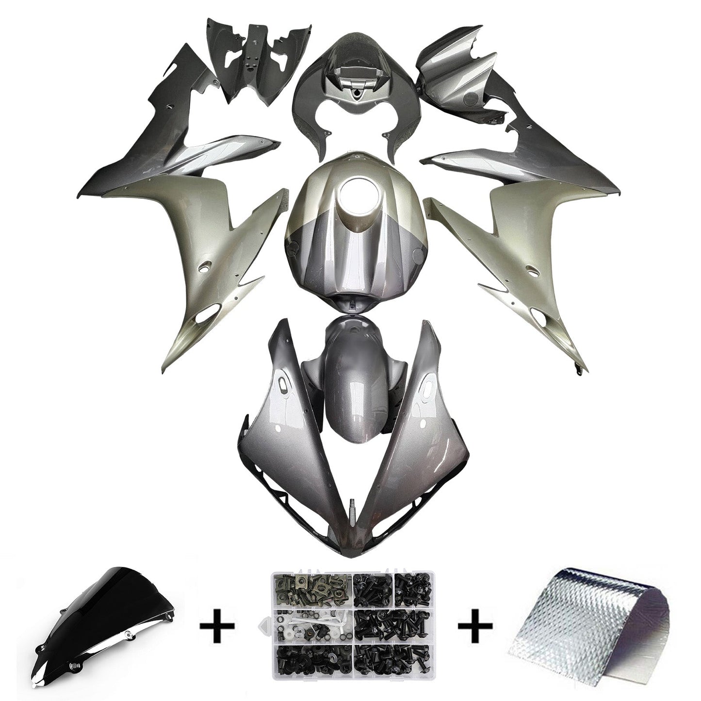 Kit carenatura iniezione plastica ABS per Yamaha YZFR1 YZF-R1 2004-2006