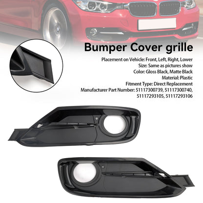 Per BMW 328d 328i xDrive 2013-2015 2 coperture per griglia fendinebbia per paraurti anteriore