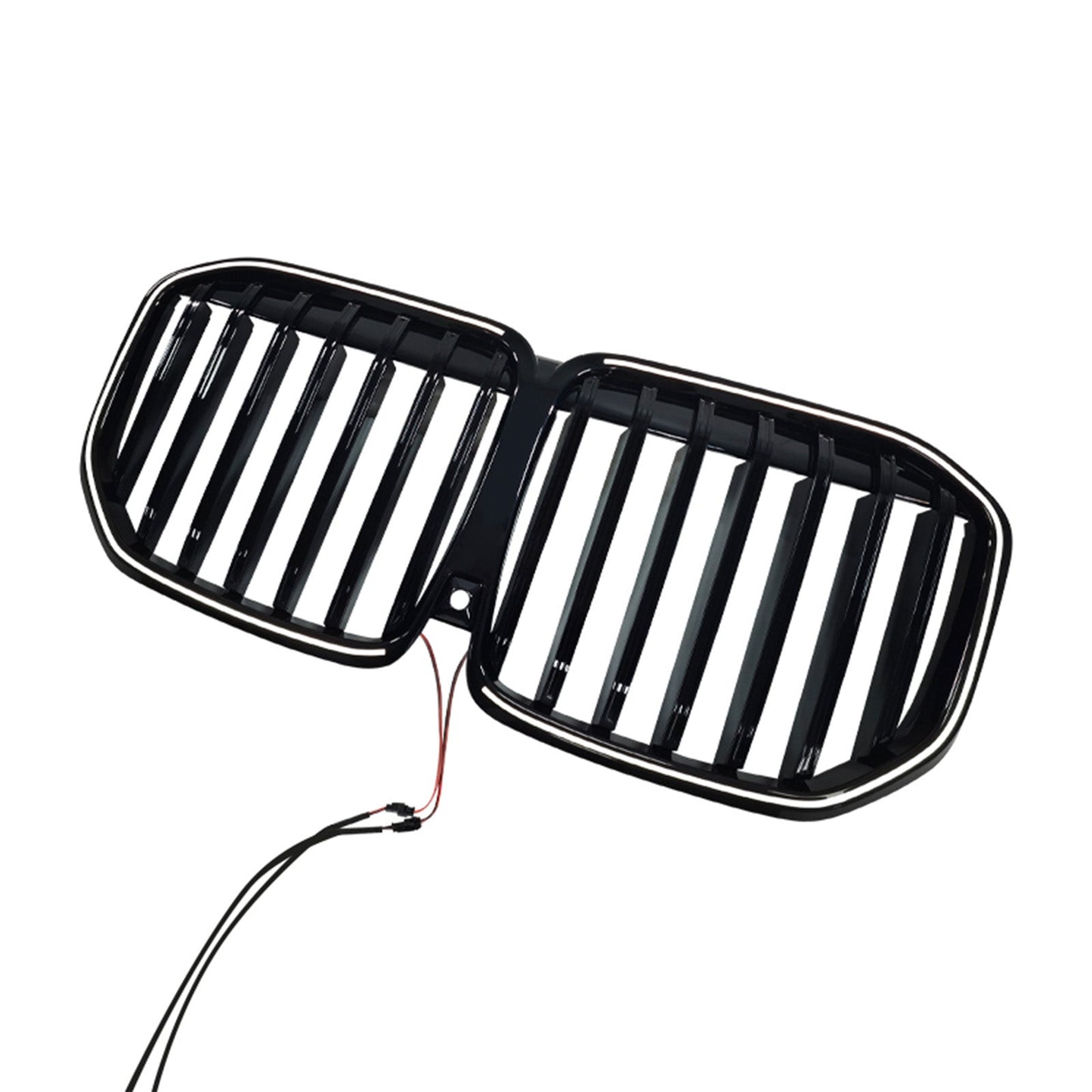 Griglia paraurti anteriore a linea singola nera con LED per BMW X7 G07 2023-2026