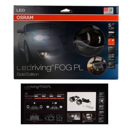 Luce auto Ledtiving FOG DRL Gold Edition 90MM 6000K per OSRAM