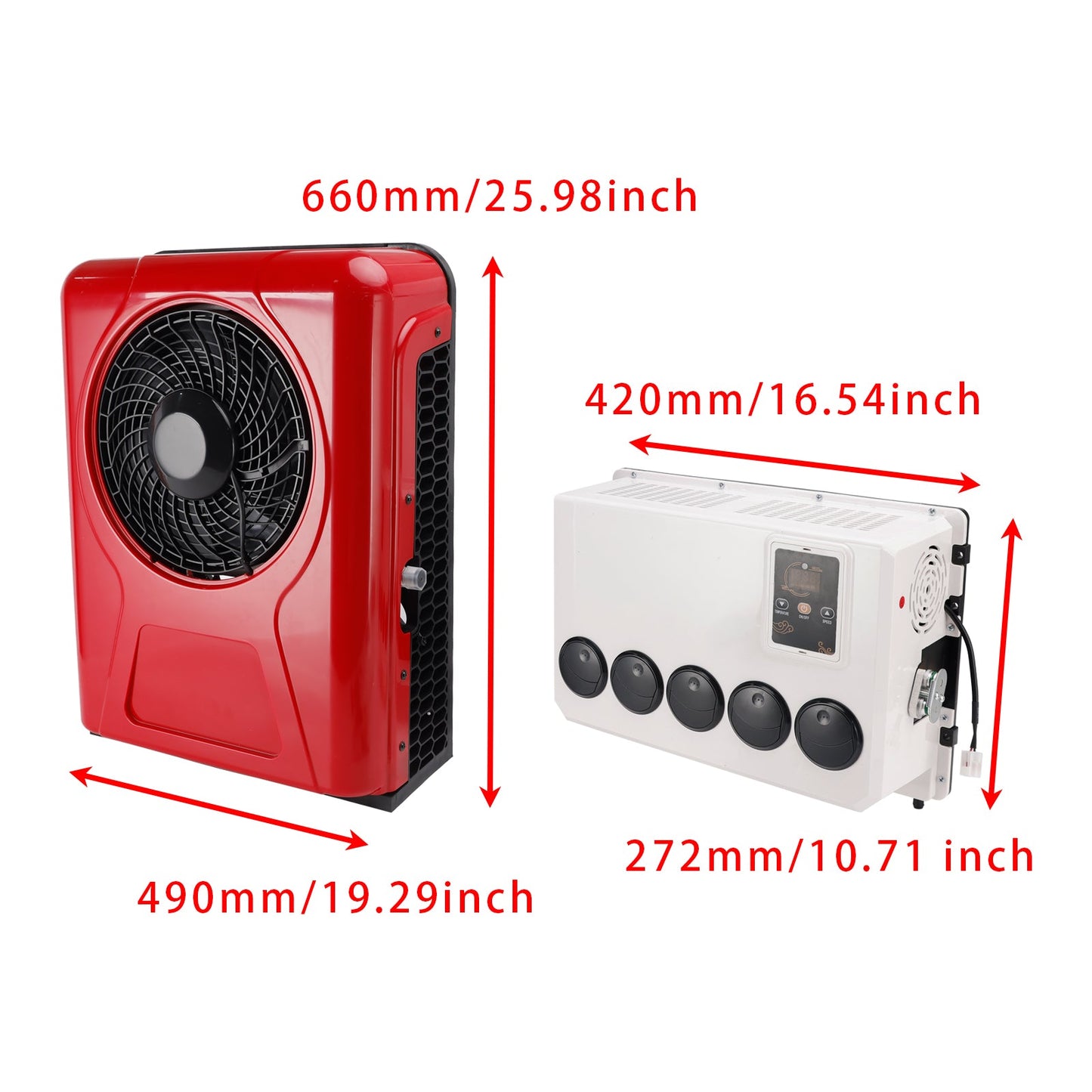 Condizionatore d'aria split da 24 V per camper, camion, roulotte e veicoli ricreazionali, 13000 BTU