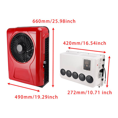 Condizionatore d'aria split da 24 V per camper, camion, roulotte e veicoli ricreazionali, 13000 BTU