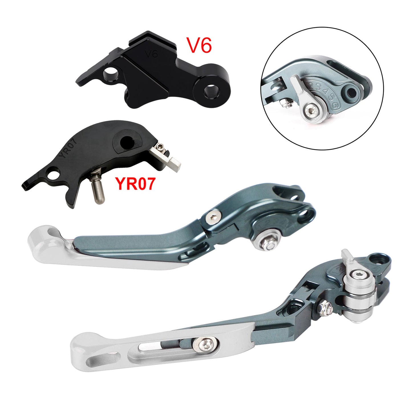 Leva freno frizione regolabile adatta per YAMAHA XSR900 XSR900GP MT-09 2024-2025