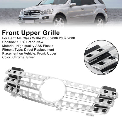 Per Mercedes-Benz Classe ML W164 2005-2008 Griglia anteriore cromata