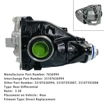 BMW X4 F26 Gruppo differenziale posteriore 3.38 Ingranaggio 33107636994 7636994 33107592007
