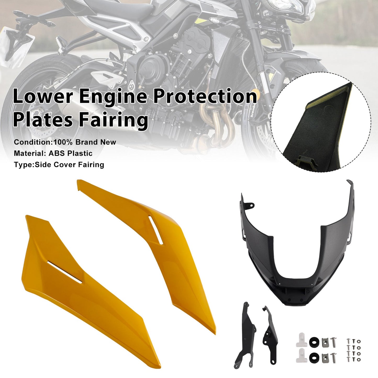 Pannelli inferiori del motore Street Triple 765 R/RS 2023-2025, carenatura protettiva
