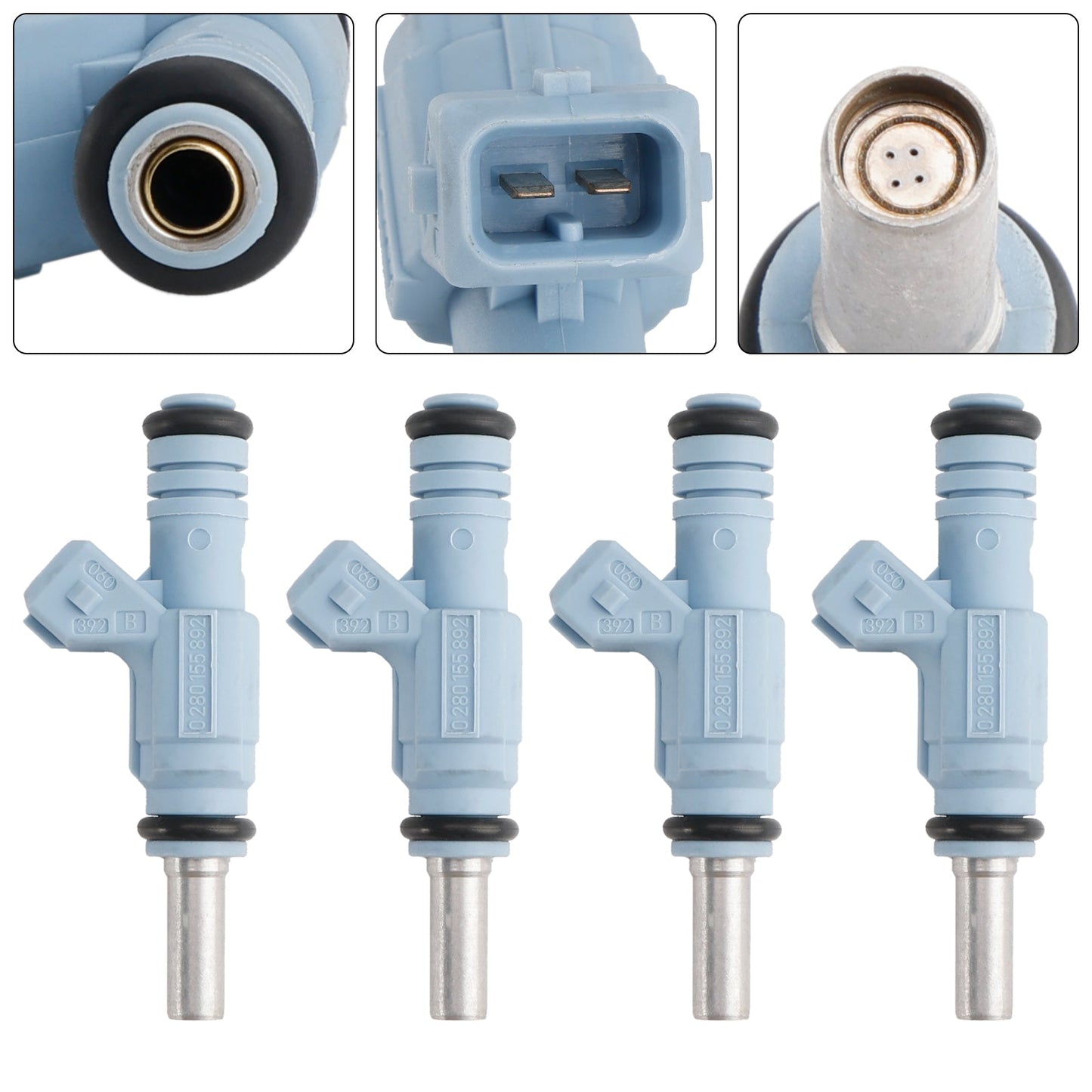 4 pezzi iniettore carburante 0280155892 adatto per Audi TT Quattro 1.5L 2000-2002 0280155893