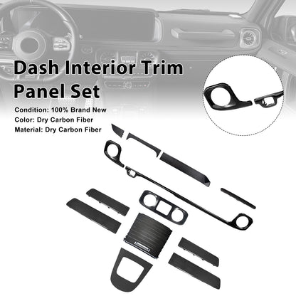 Set di pannelli di rivestimento interno per cruscotto in fibra di carbonio a secco per Mercedes W465 G550 G580 G63, 2025+