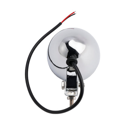 Faro fendinebbia cromato personalizzato per moto, adatto per bobber, chopper e racer