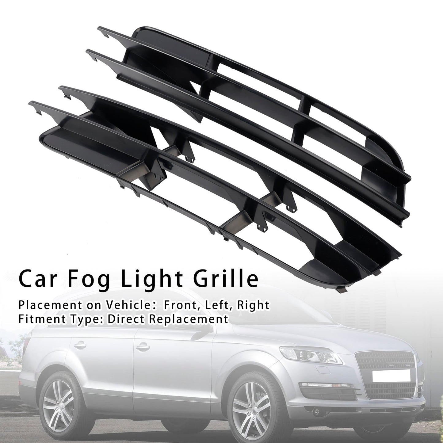 Per Audi Q7 2007-2009 1 paio di Griglie di copertura fendinebbia paraurti anteriore 4L0807681 4L0807682