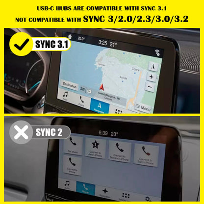 Ford EcoSport S, SE, SES, Titanium 2018-2022 Modulo interfaccia di aggiornamento Apple USB CarPlay Sync 3 Media Hub F HC3Z-19A387-E