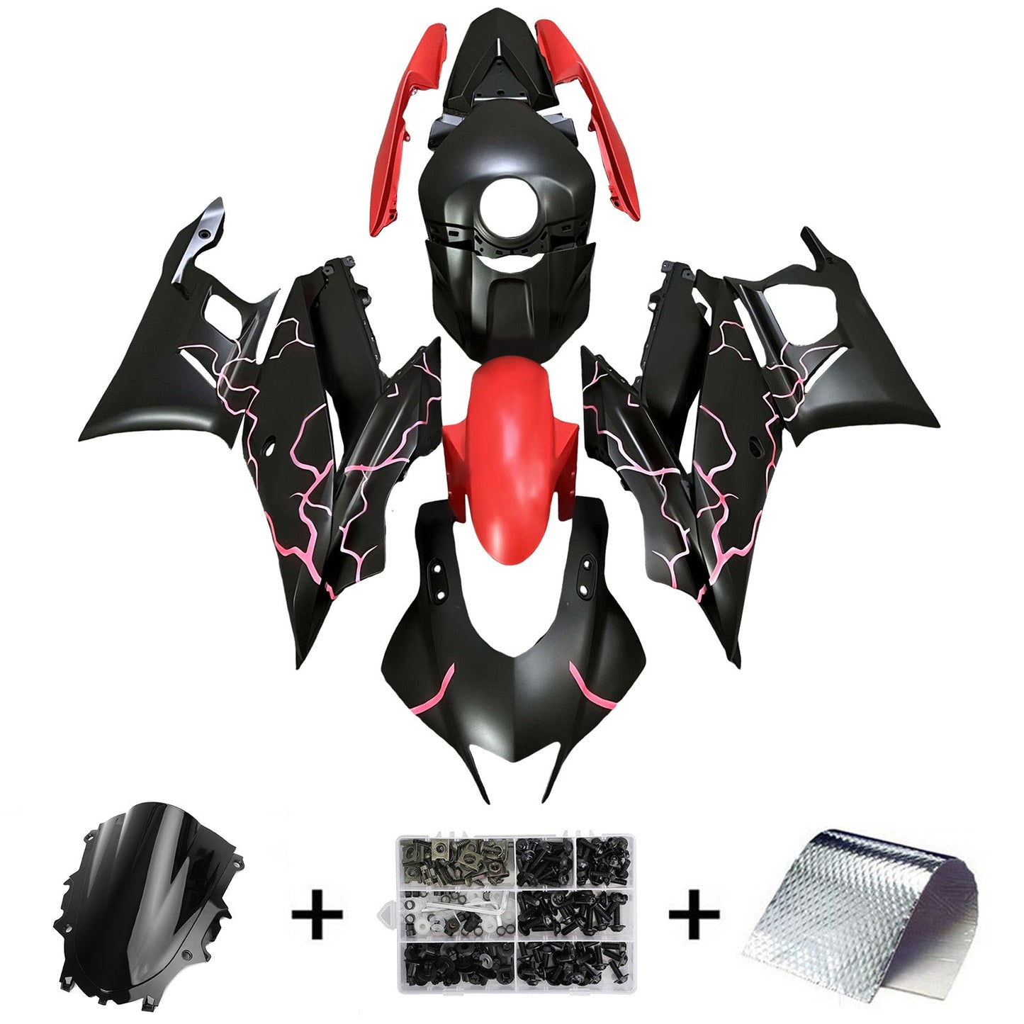 Kit carenatura iniezione in plastica ABS adatto per Yamaha YZF-R3 R25 2019-2021