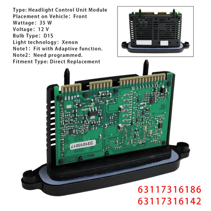 Modulo di controllo fari adattivi allo xeno Lear TMS 7316186 per BMW 3 F30 F31