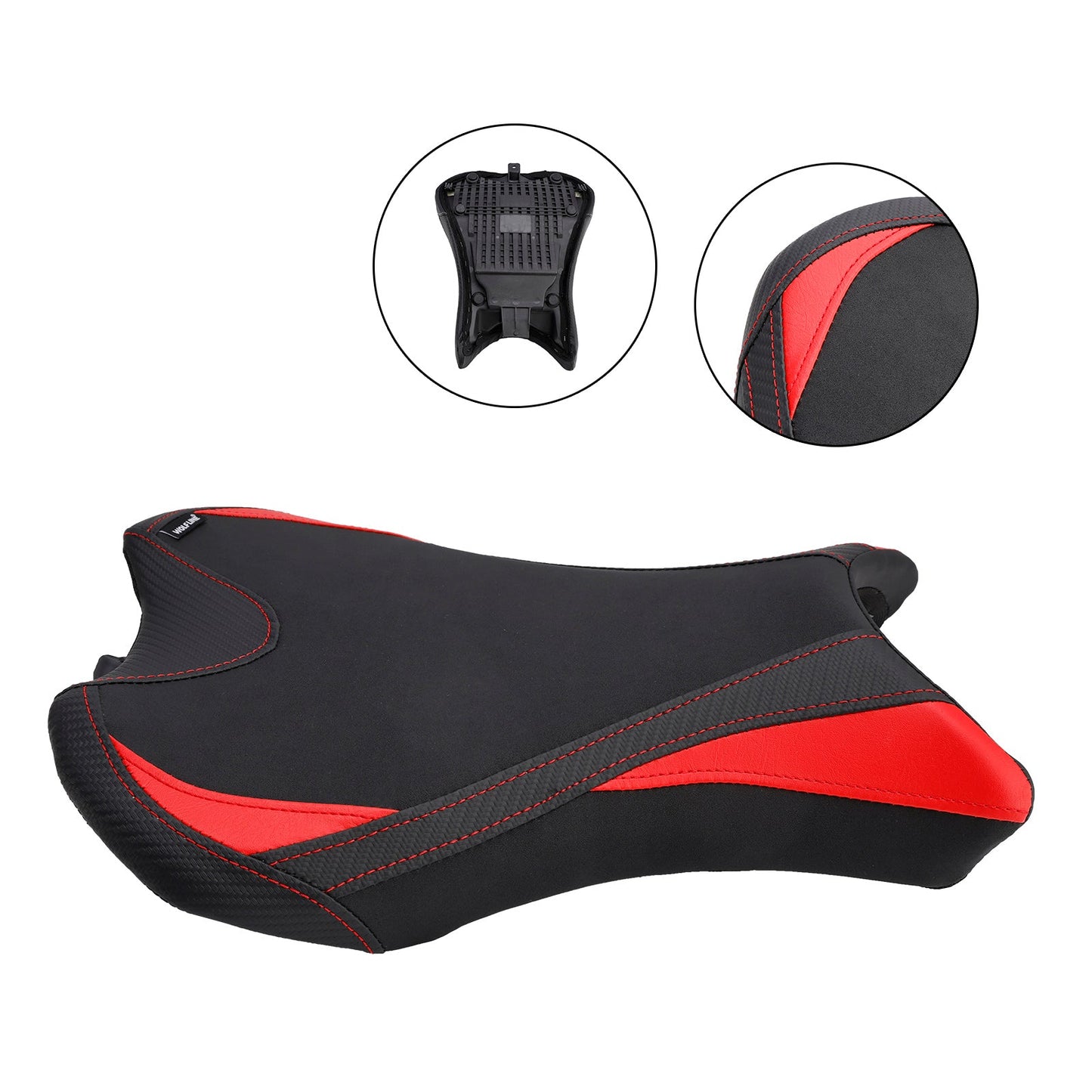 Front Raider Seat Driver Cushion PU Fit per Street Triple 765/S/R 19-22