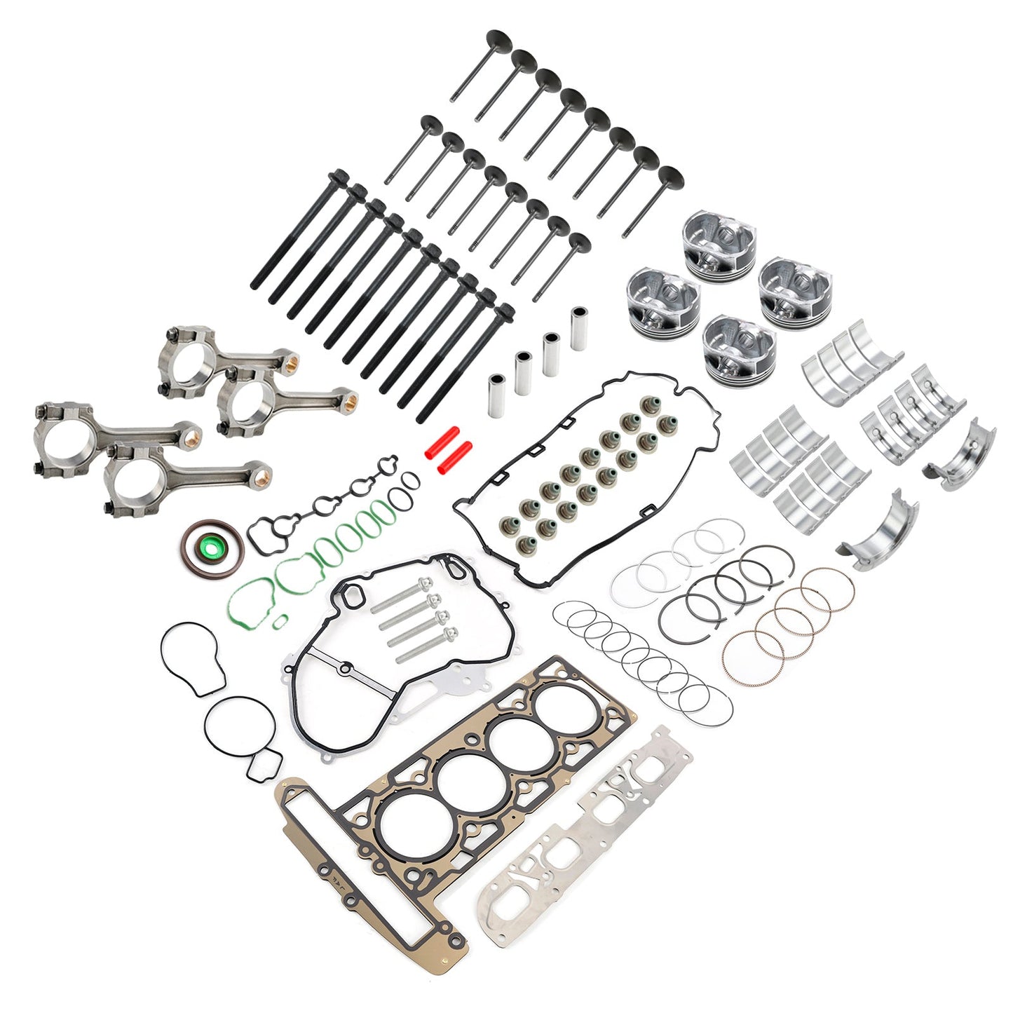 Buick Chevrolet GMC 2.4L Ricostruzione motore Revisione Pistoni Valvole Kit guarnizioni HS54874 HS26517PT