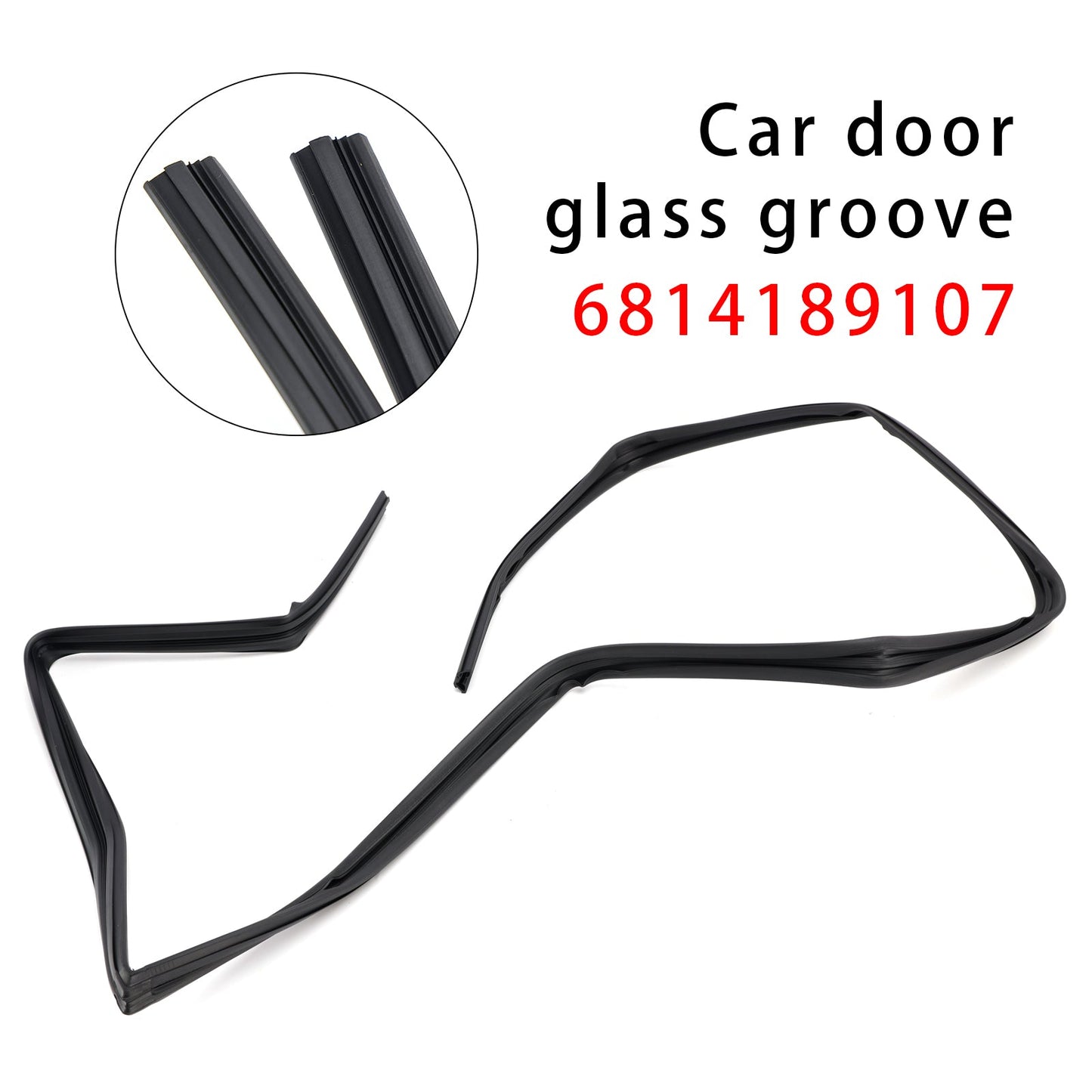 Canale di scorrimento del vetro della portiera anteriore senza ventilazione 6814189107 per Toyota 4Runner 1985-1989