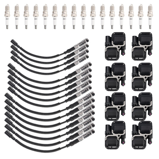1999-2003 Mercedes Benz CLK430 8x Bobina di accensione + 16x Candela + 16x Set di cavi UF359 0001587303