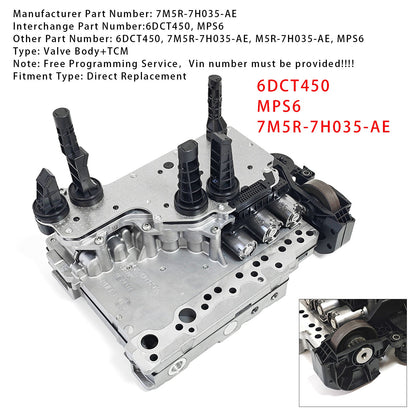 6DCT450 MPS6 7M5R-7H035-AE Corpo valvola meccatronico di trasmissione + TCM per Ford
