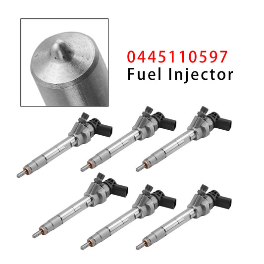 0445110597 Per BMW F10 F30 F15 328d X5 535d 740Ld N47 N57 Iniettore di carburante 6 pezzi