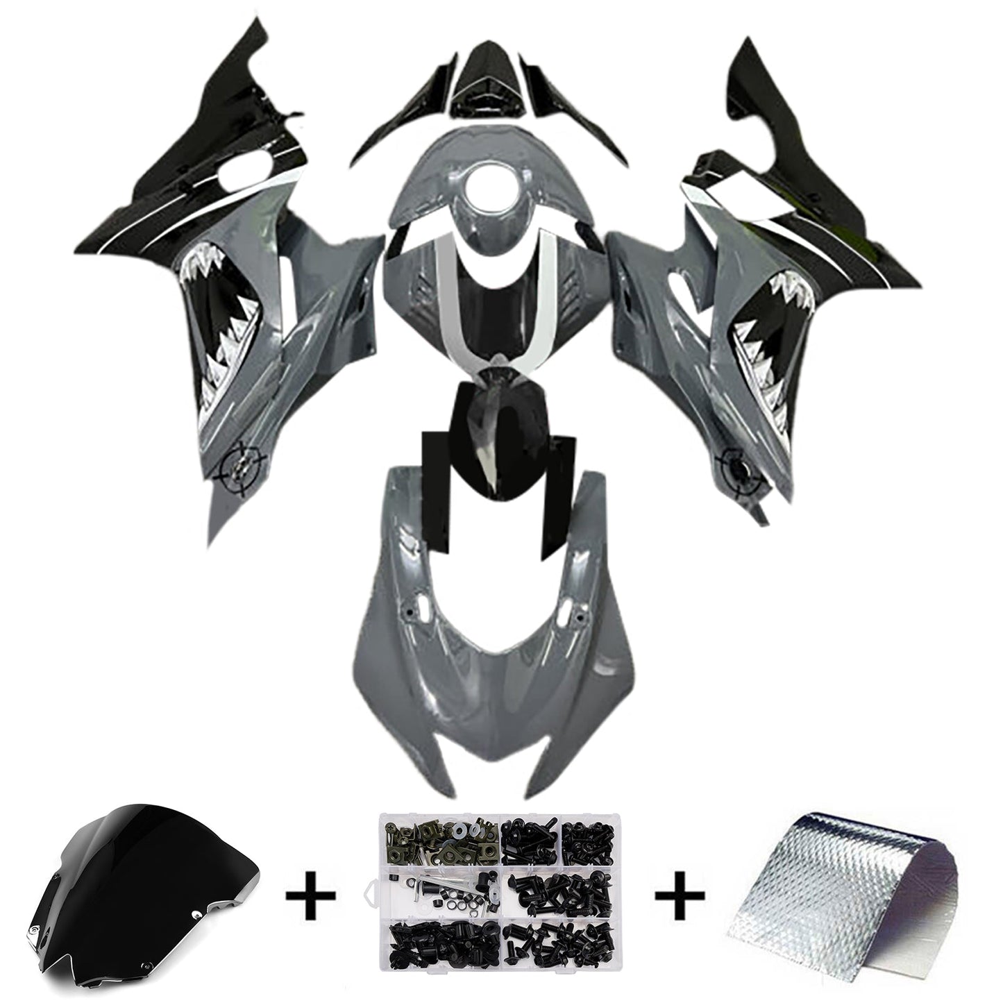Kit carenatura iniezione plastica ABS per Yamaha YZFR6 YZF-R6 2008-2016