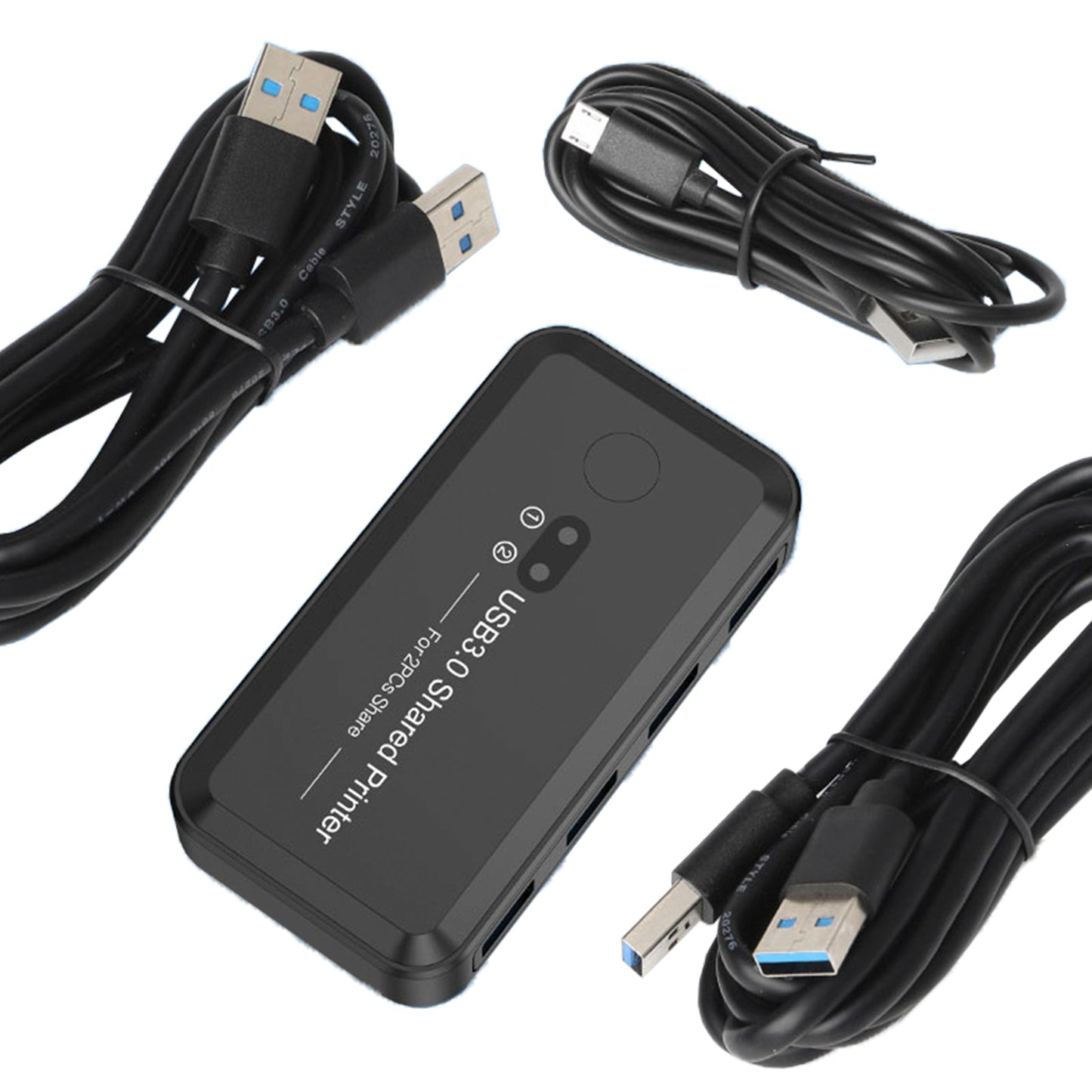Dispositivo di condivisione stampante con switch USB 3.0 a 2 ingressi e 4 uscite, condivisione di due computer