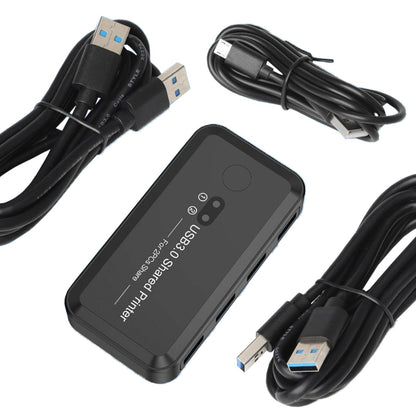 Dispositivo di condivisione stampante con switch USB 3.0 a 2 ingressi e 4 uscite, condivisione di due computer