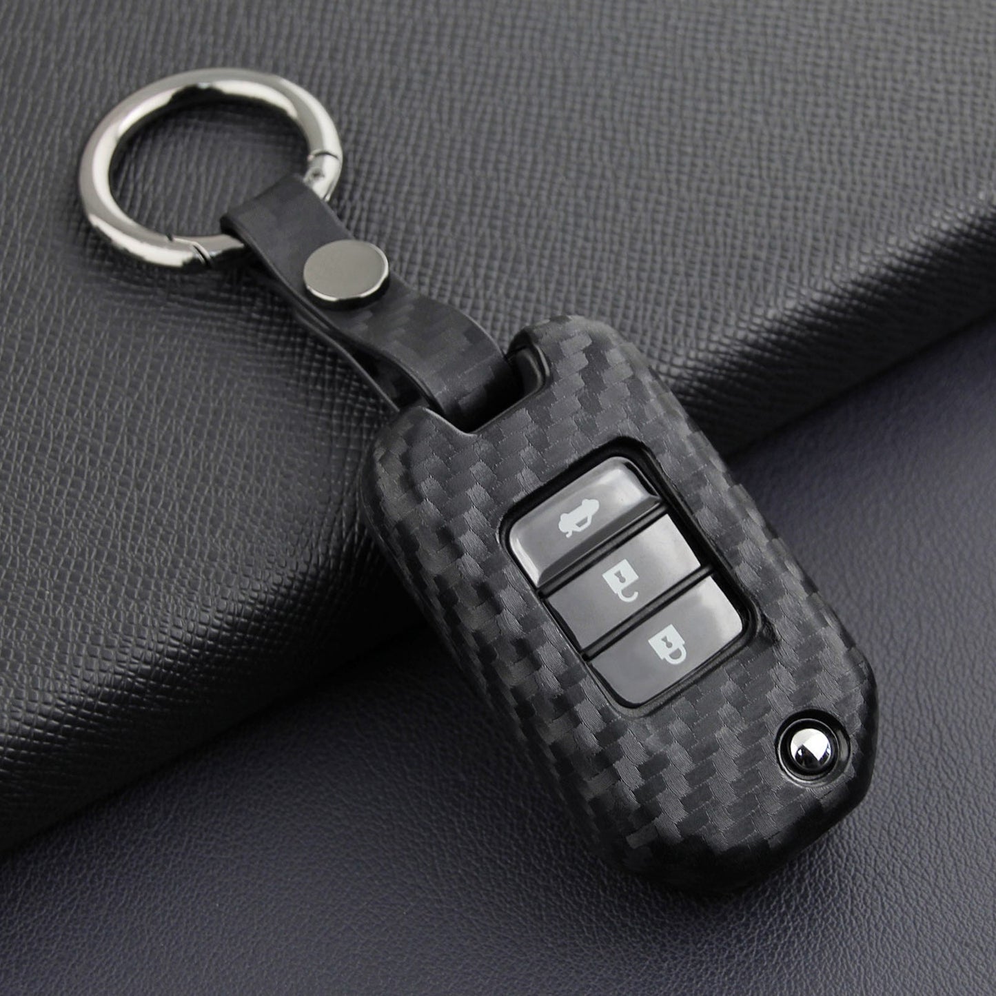 Custodia in similpelle e silicone per chiave auto con fibbia per Honda Accord