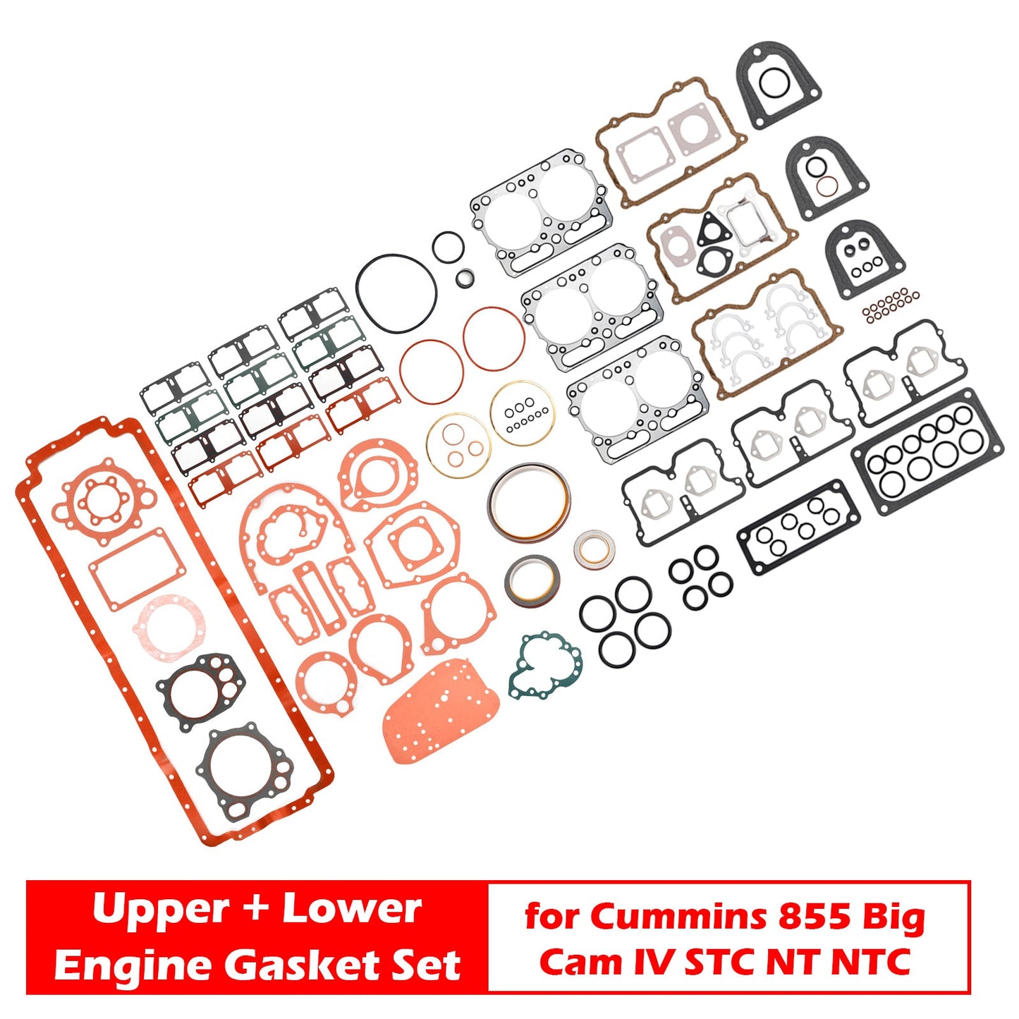 3801754 4024919 Per Cummins 855 Big Cam IV STC NT NTC Set guarnizioni motore superiore+inferiore