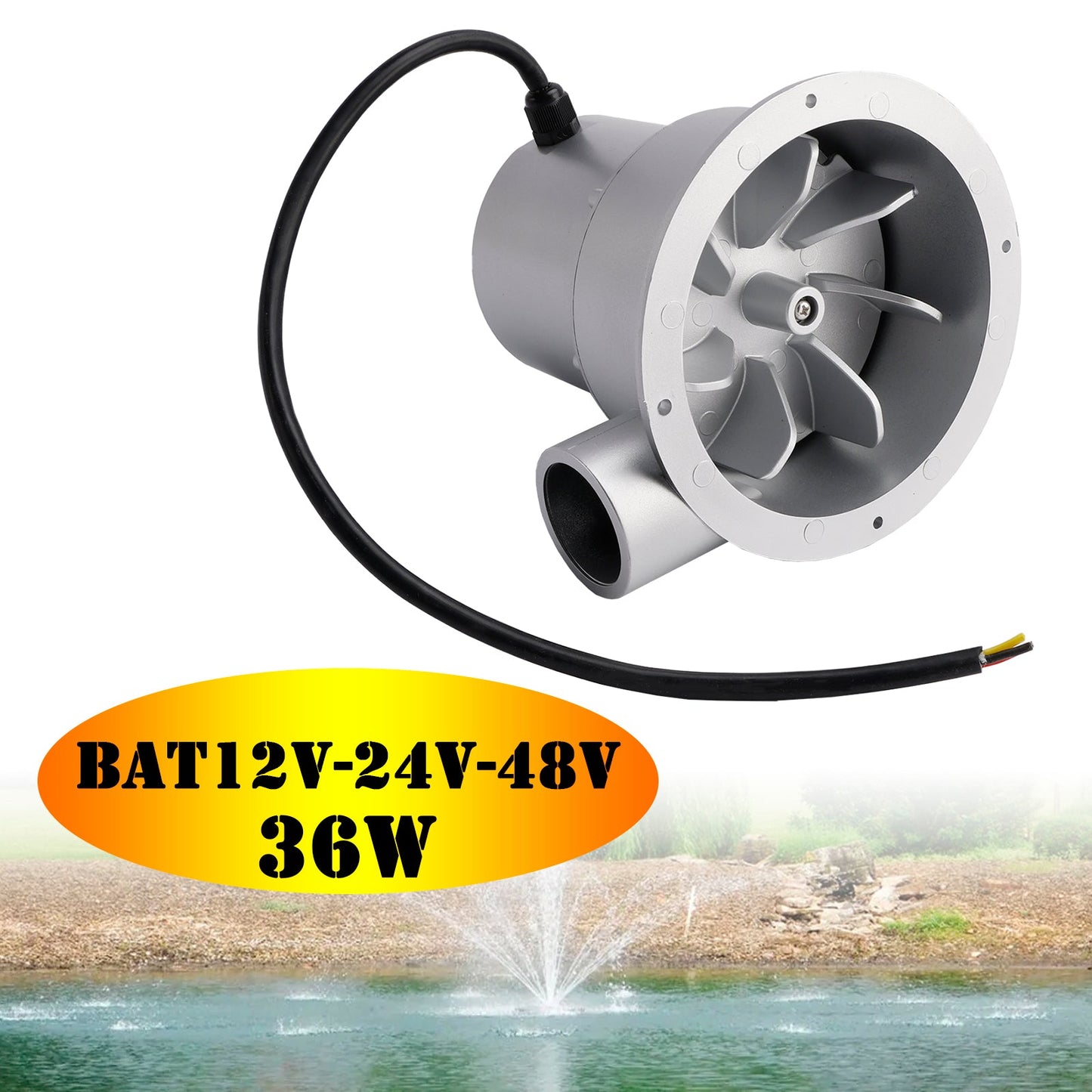 Generatore idroelettrico piccolo con turbina a flusso d'acqua 12/24/48 V, batteria 12 V-24 V-48 V, 36/50 W